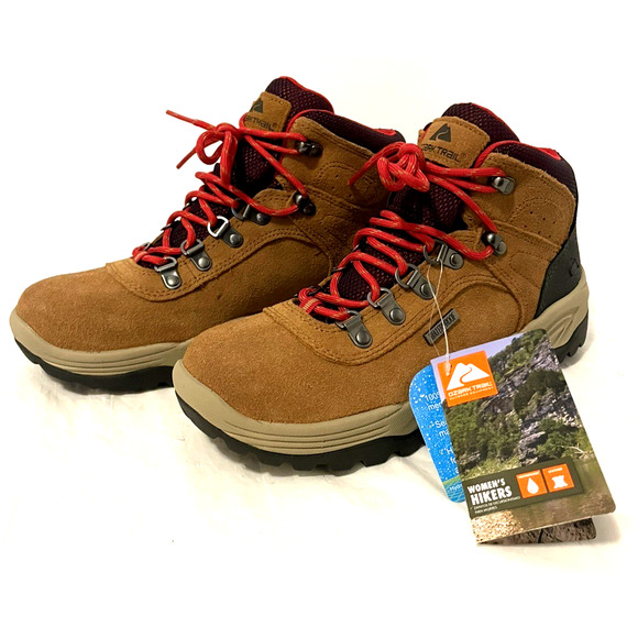 Ozark Trail Women's Waterproof Stoneclad Hiker Boots Wheat Size 8.5 ''NEW'' - Picture 1 of 8